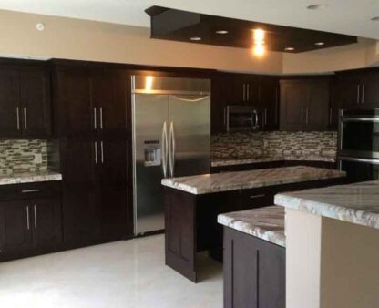 Ebony Shaker Wood Kitchen Cabinets