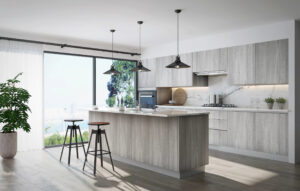 Gray Wood Itaki Kitchen Cabinets
