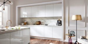 White Glossy Modern Kitchen Cabinets
